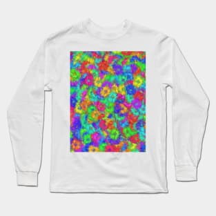 Abstract Rainbow Flower Paint Long Sleeve T-Shirt